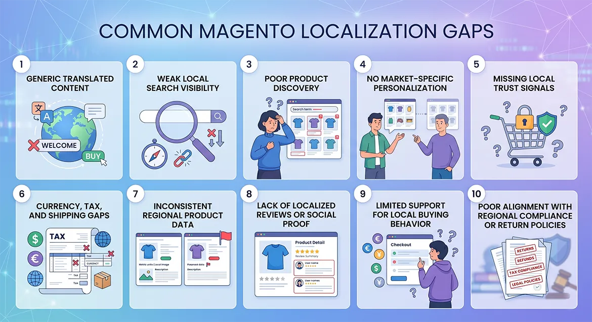 Common Magento Localization Gaps Affecting Search Visibility, Product Discovery and Global Conversions